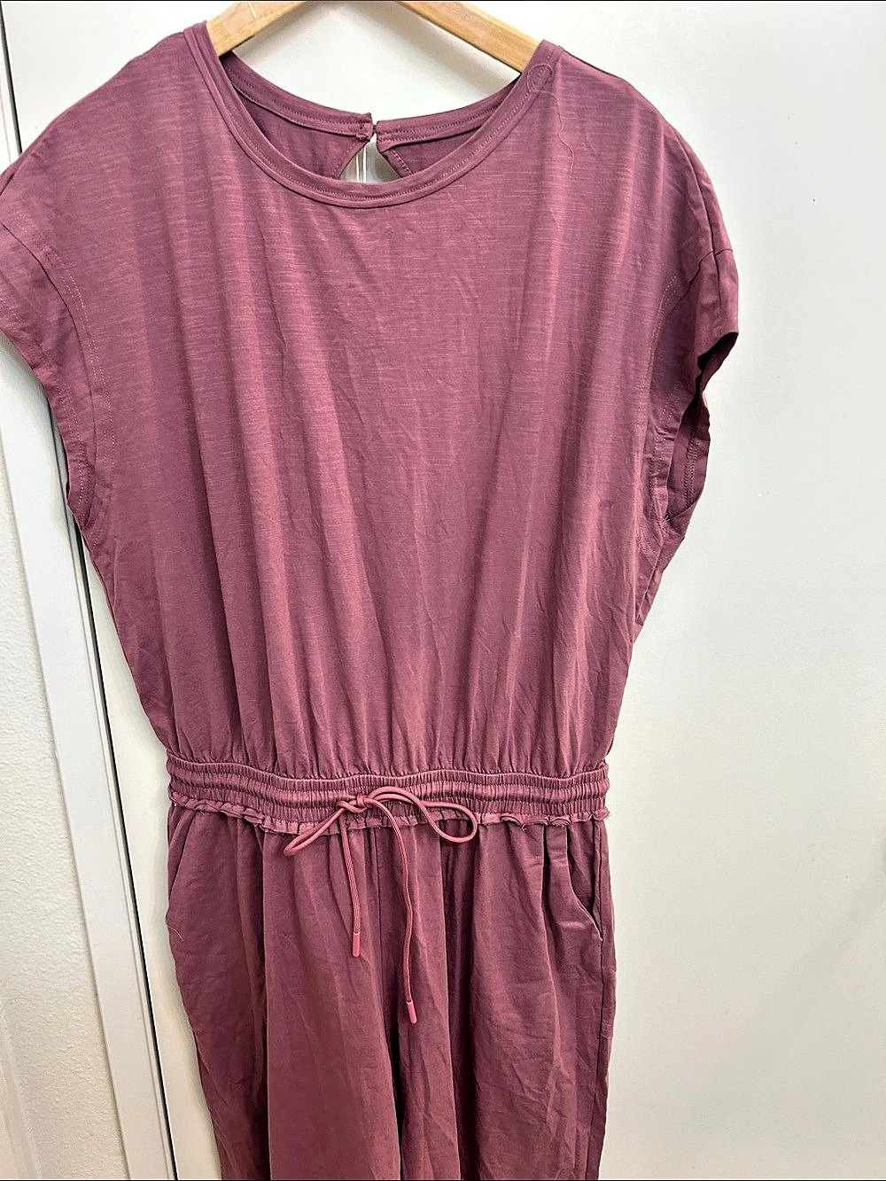 Short Sleeve Jumpsuit in Pink NWT